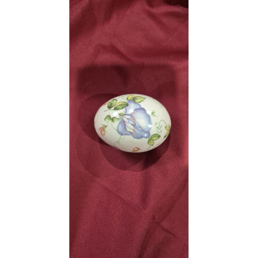 The Egg Lady Vintage Porcelain Easter Egg Painted With Florals Super Cute HTF